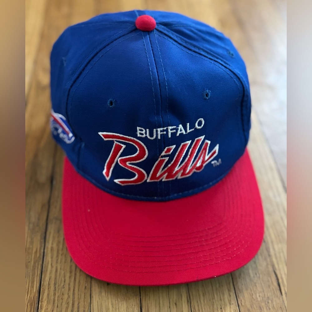 🔥 VINTAGE 1990s Sports Specialties Script Buffalo Bills Snapback Hat The Twill 🔥